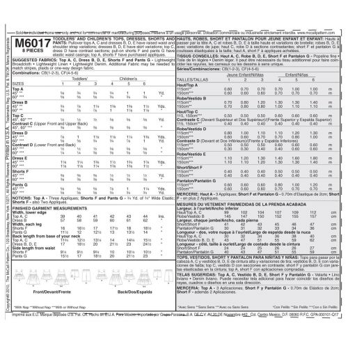 MCCALLS - M6017 ENSEMBLE COORDONNÉ - TOUTOUT-PETIT