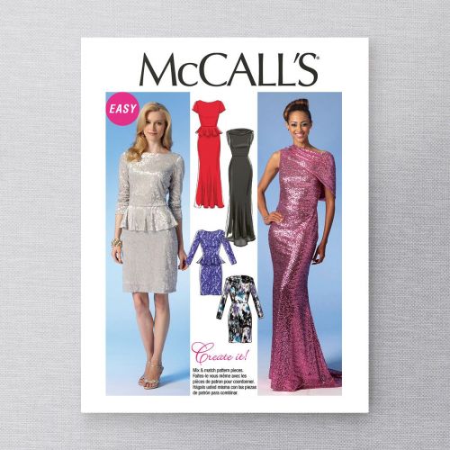 MCCALLS - M7047 ROBES COCKTAIL POUR FEMMES