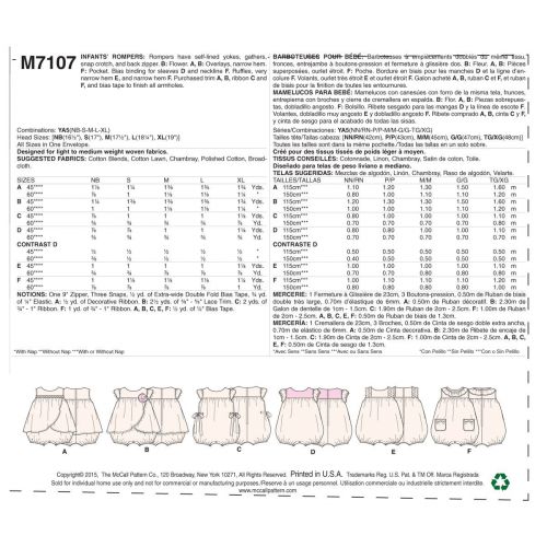 MCCALLS - M7107 BARBOTEUSES - BÉBÉ - NN À TG