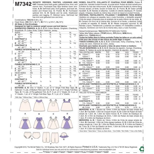 MCCALLS - M7342 ENSEMBLE COORDONNÉ - BÉBÉ - NN À TG