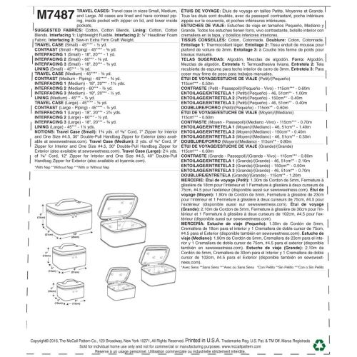 MCCALLS - M7487 MALLETTES DE VOYAGE EN TROIS TAILLES 