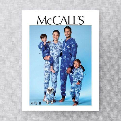 MCCALLS - M7518 VÊTEMENTS DE NUIT POUR HOMMES / FEMMES