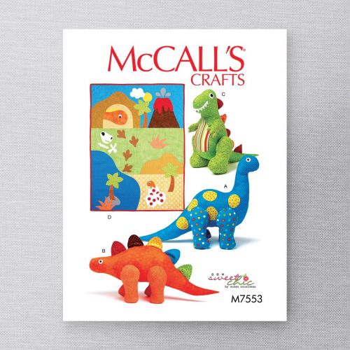 MCCALLS - M7553 COUVRE-LIT ET PELUCHE DINOSAURE 