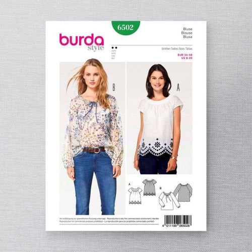 BURDA - 6502 HAUTS POUR FEMMES