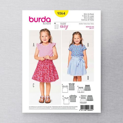 BURDA - 9364 JUPE/HAUT POUR ENFANTS