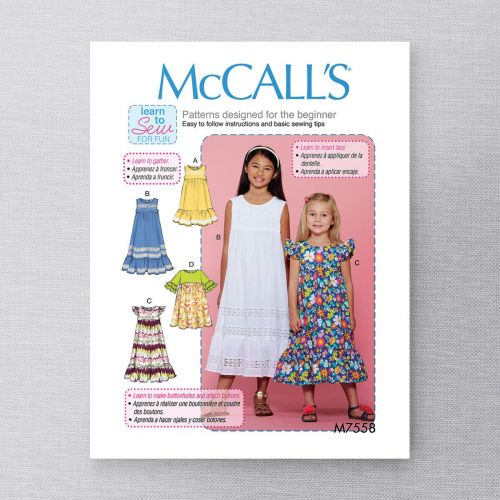 MCCALLS - M7558 ROBES PLISSÉES POUR ENFANTS