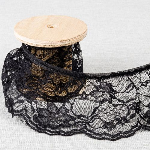 DENTELLE PLISSÉE 66 MM - NOIR