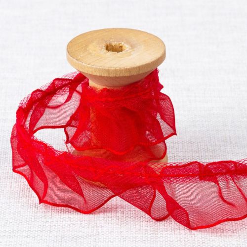 ORGANZA PLISSÉ 22 MM - ROUGE