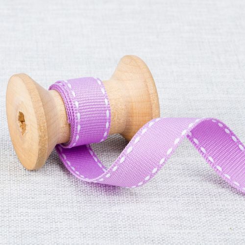 RUBAN POINTILLÉ 13 MM -  LILAS