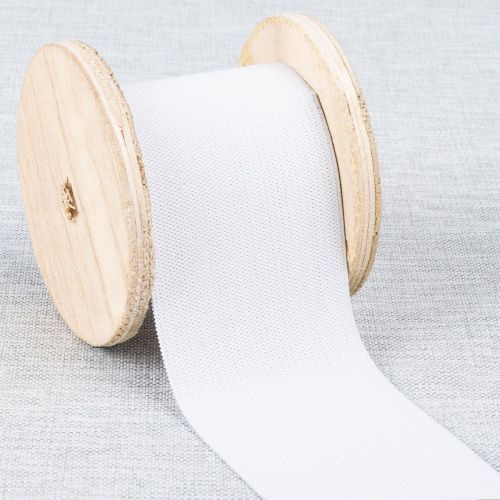 ÉLASTIQUE TRESSÉ PLAT 51 MM - BLANC