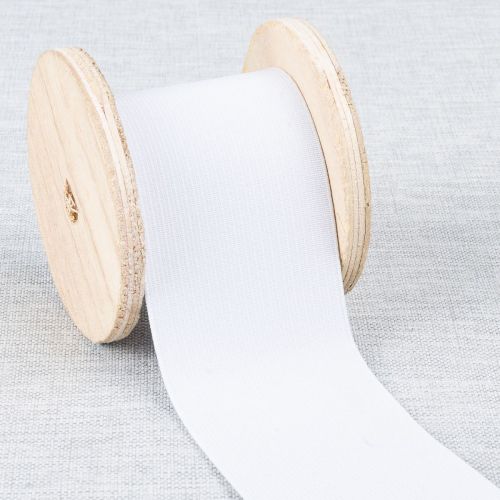 ÉLASTIQUE TISSÉ PLAT 50 MM - BLANC