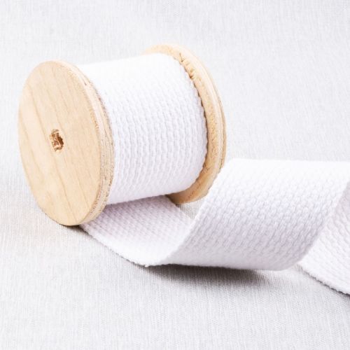 SANGLE DE COTON 50 MM / 2 PO - BLANC