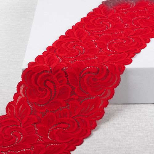 DENTELLE EXTENSIBLE GILDA 165MM - ROUGE
