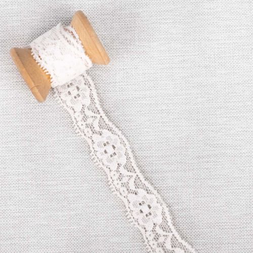DENTELLE ÉLASTIQUE 20 MM - ÉCRU