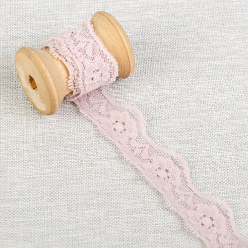 DENTELLE ÉLASTIQUE 20 MM - POUDRE