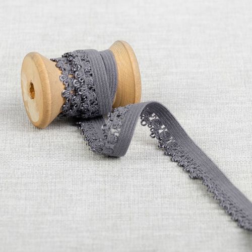 ÉLASTIQUE FESTONNÉ 13 MM - GRIS