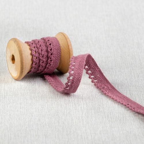 DENTELLE DE COTON 10MM - VIEUX ROSE
