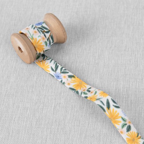 BIAIS PAR COTTON+STEEL - BRAMBLE DAISY FIELDS CRÈME