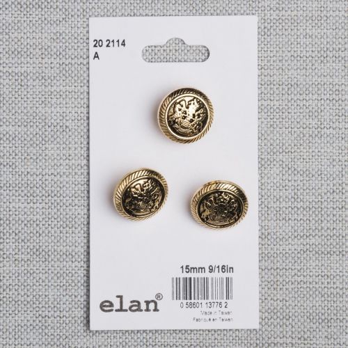 BOUTON ELAN - 15 MM TIGE OR ANTIQUE - ENS3