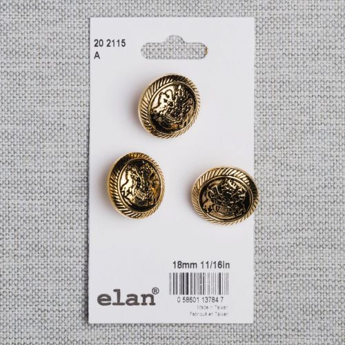 BOUTON ELAN - 18 MM TIGE OR ANTIQUE - ENS3