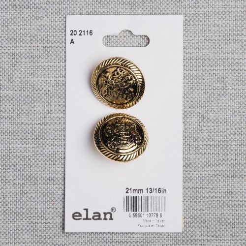 BOUTON ELAN - 21 MM TIGE OR ANTIQUE - ENS2