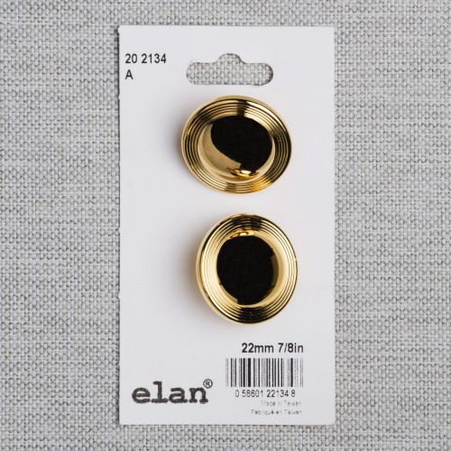 BOUTON ELAN - 22 MM 2 TROUS OR - ENS2