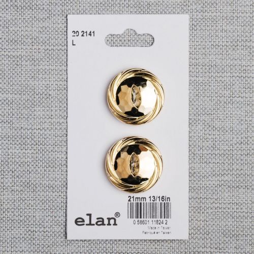 BOUTON ELAN - 21 MM 2 TROUS OR - ENS2
