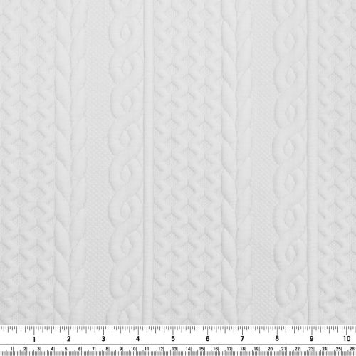 MATELASSÉ CABLE FABLE  - ÉCRU
