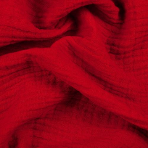 MOUSSELINE DE COTON - ROUGE