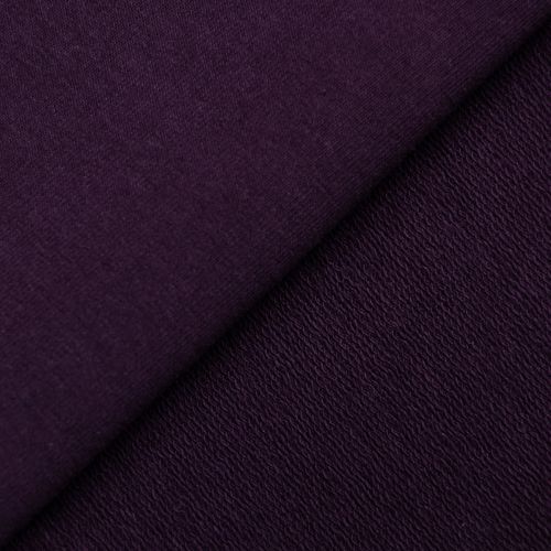 TRICOT FRANÇAIS DE COTON UNI - MAUVE