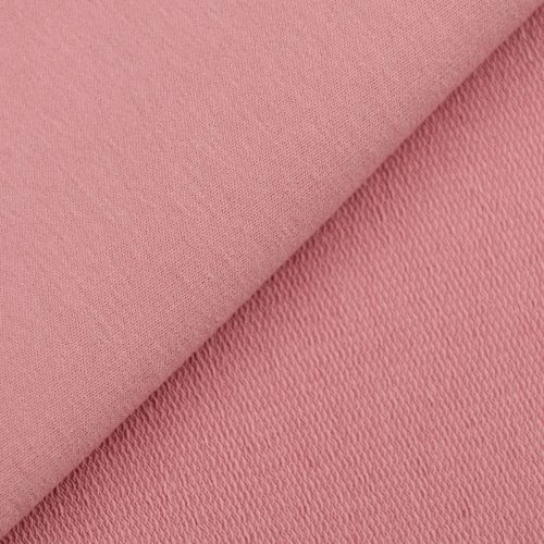 TRICOT FRANÇAIS DE COTON UNI - VIEUX ROSE