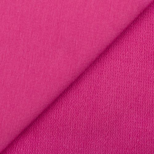 TRICOT FRANÇAIS DE COTON UNI - FUCHSIA