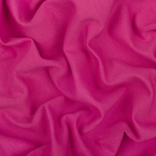 TRICOT FRANÇAIS DE COTON UNI - FUCHSIA