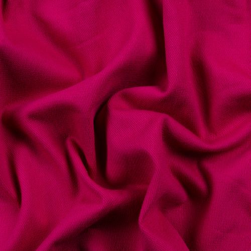 TRICOT FRANÇAIS DE COTON UNI - FUCHSIA FONCÉ