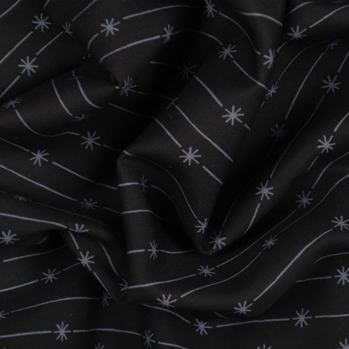 CHALLIS CELESTIAL PAR YELENA BRYKSENKOVA POUR FIGO - STAR STRIPES NOIR