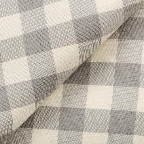 POPELINE - CABIN CHECK GINGHAM GRIS