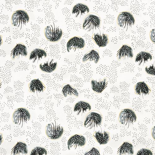 CHALLIS DUSK TILL DAWN PAR HOPE JOHNSON POUR COTTON+STEEL - MOONLIGHT FORÊT ENCHANTÉE