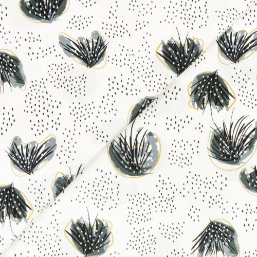 CHALLIS DUSK TILL DAWN PAR HOPE JOHNSON POUR COTTON+STEEL - MOONLIGHT FORÊT ENCHANTÉE