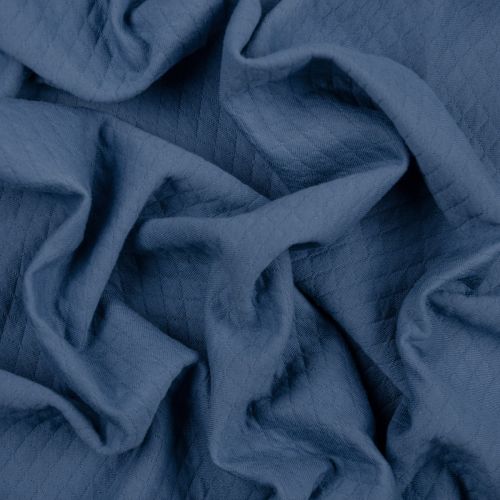 MATELASSÉ DE COTON - BLEU MOYEN