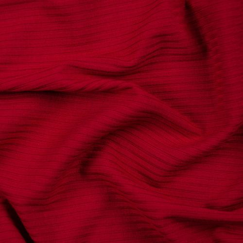 TRICOT CÔTE DE BAMBOU - ROUGE