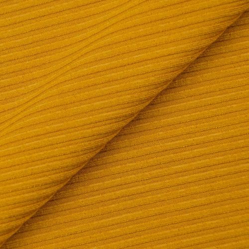 TRICOT CÔTE DE BAMBOU - MOUTARDE