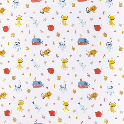 JERSEY BIOLOGIQUE PAR POPPY - FOND MARIN BLANC