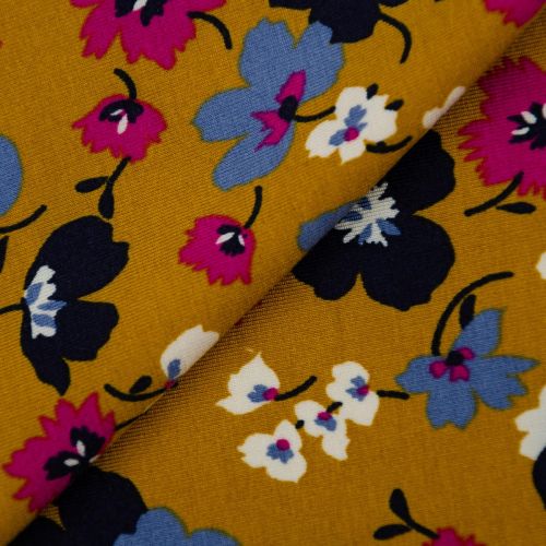 JERSEY DE MODAL PAR POPPY - FLORAL OCRE