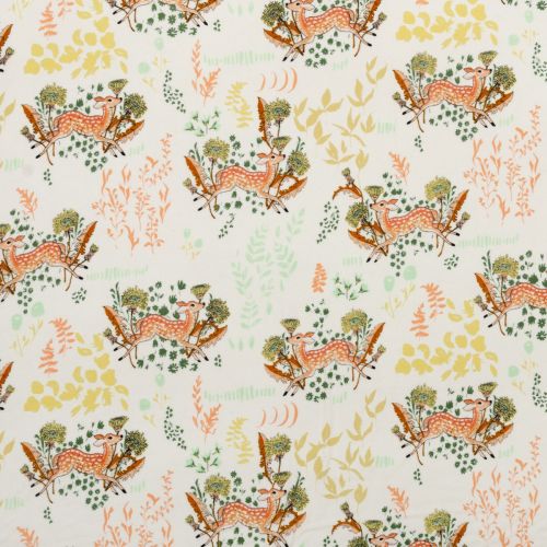FLANNELETTE WILD FORGOTTEN PAR BONNIE CHRISTINE POUR ART GALLERY - DANDELION DOE BEIGE