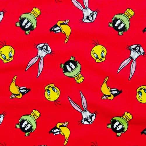 FLANNELETTE LICENCE PAR CAMELOT - LOONEY ROUGE