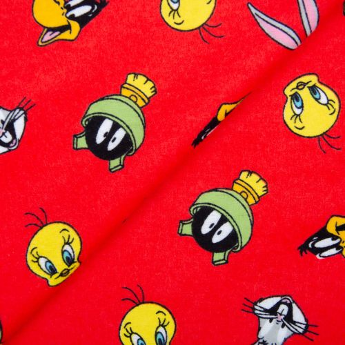 FLANNELETTE LICENCE PAR CAMELOT - LOONEY ROUGE