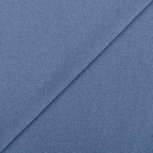 JERSEY DE POLYESTER BROSSÉ - BLEU