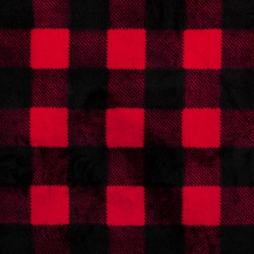 POLAR PELUCHE BUFFALO PLAID - ROUGE/NOIR