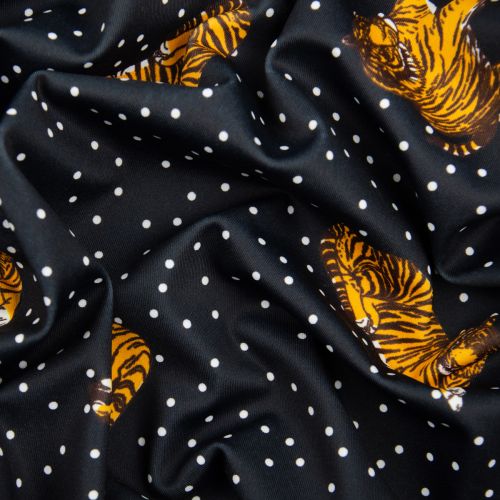 TRICOT DE POLYESTER TIGRE - NOIR