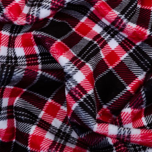 MINKY SILENT NIGHT HOLIDAY PLAID ROUGE PAR TIMELESS TREASURES